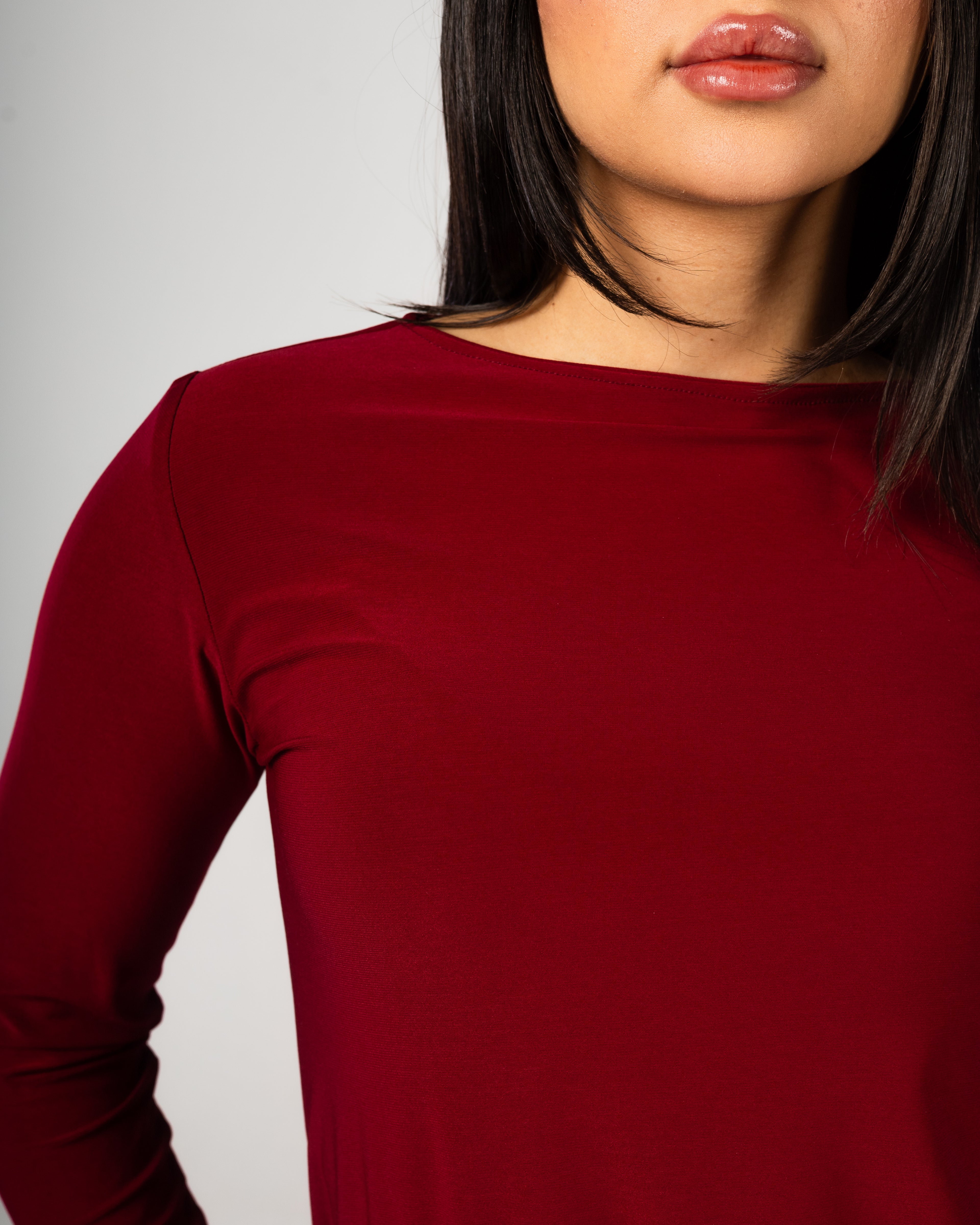 Burgundy Ruffle Tunic