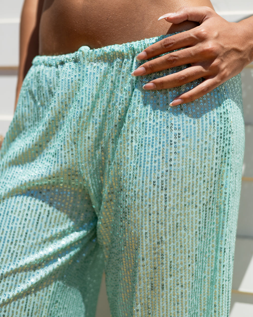 Mint Shimmer Pants